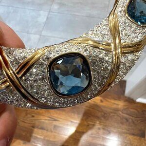 Vintage 22K plated gold choker style necklace